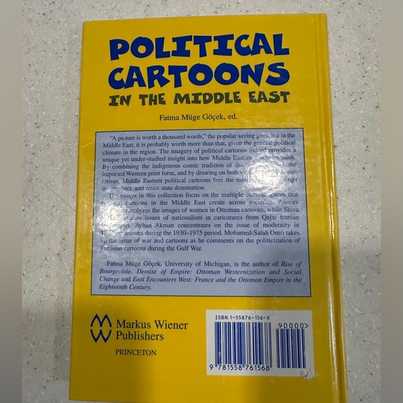 Fatma Muge Gocek Political Cartoons in the Middle East: Non-Fiction Hardcover - Picture 4 of 15